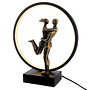 LED Figuur 'Happy Reunion', polyresin, antique bronze finish, H35cm