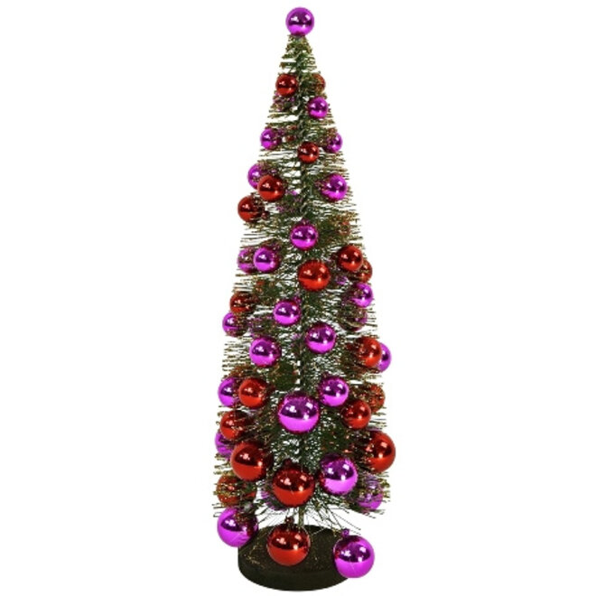 Kerstboom Rood Paars H51cm