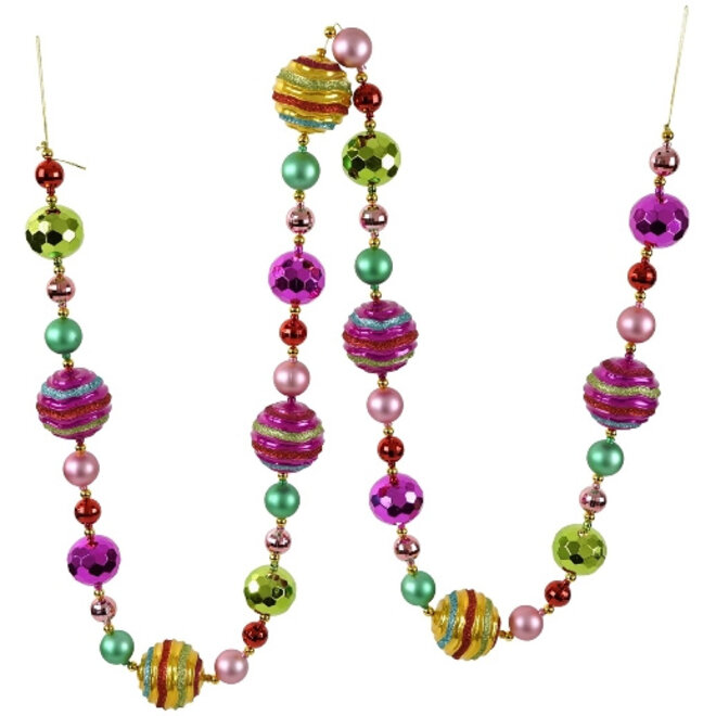 Guirlande Gekleurde Kerstballen 270cm