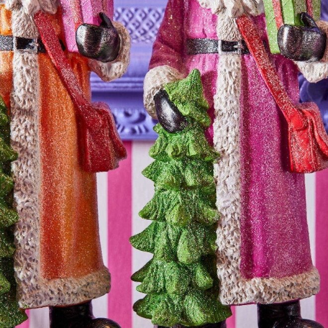 Kerstman Glitter Oranje H30cm