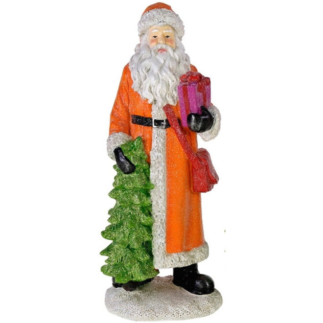 Kerstman Glitter Oranje H30cm