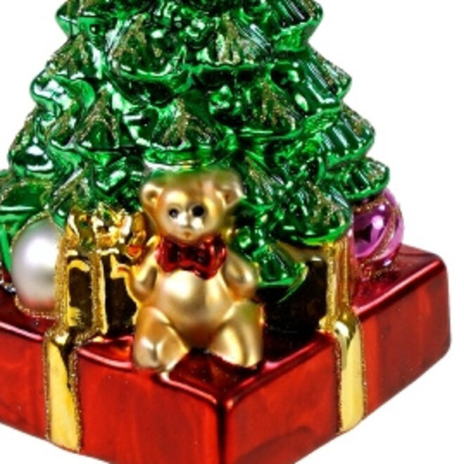 Kersthanger Kerstboom met Cadeaus H18cm