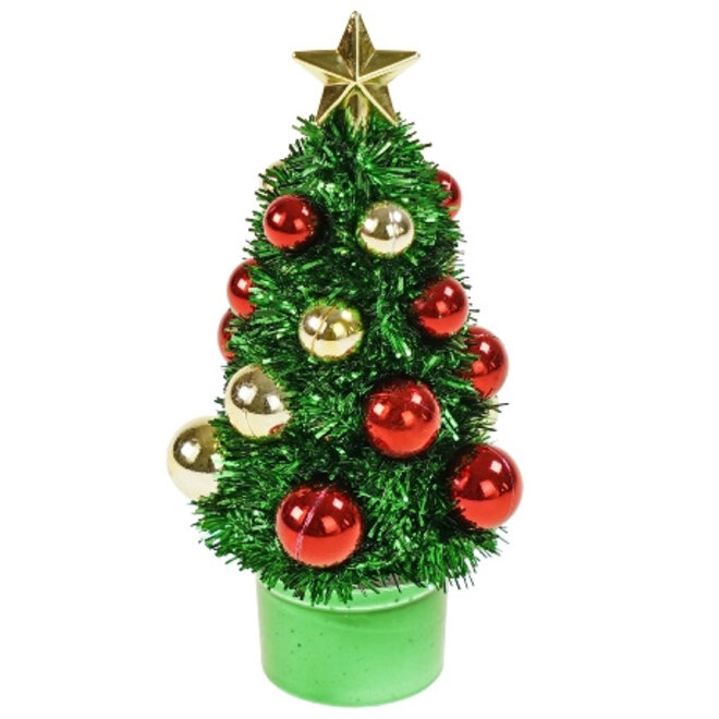 Kerstboom met Kerstballen H16cm