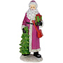 Kerstman Glitter Magenta H30cm