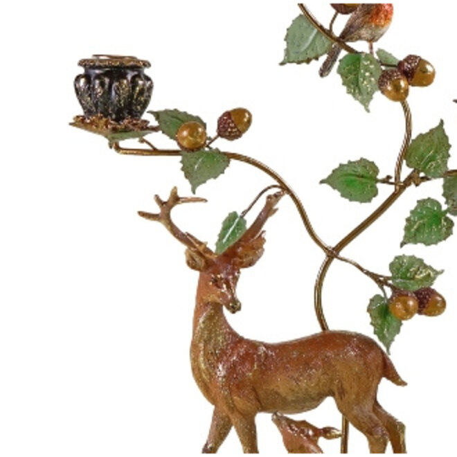 Kandelaar Herten met Vogels H46cm