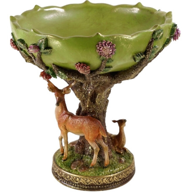 Deco Schaal met Herten H30cm