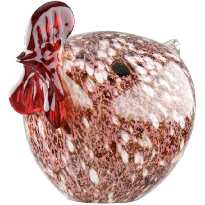 Glassculptuur Kip H12cm