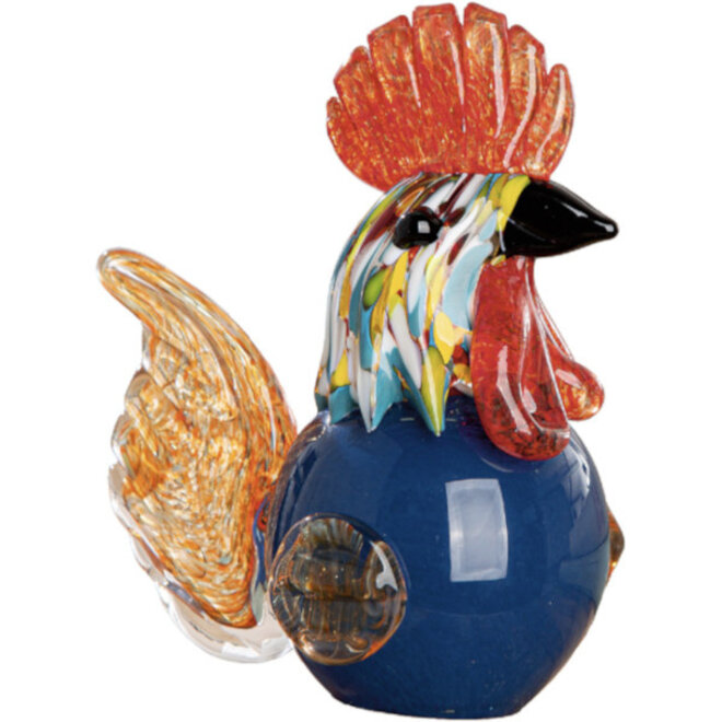 Glassculptuur Haan  H15cm