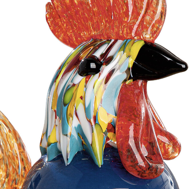 Glassculptuur Haan  H15cm
