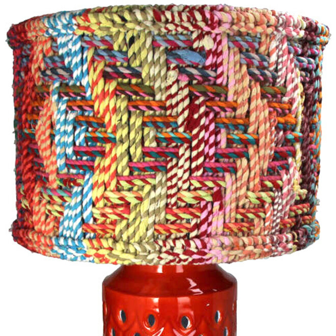 Tafellamp Veterkap Gekleurd H67cm