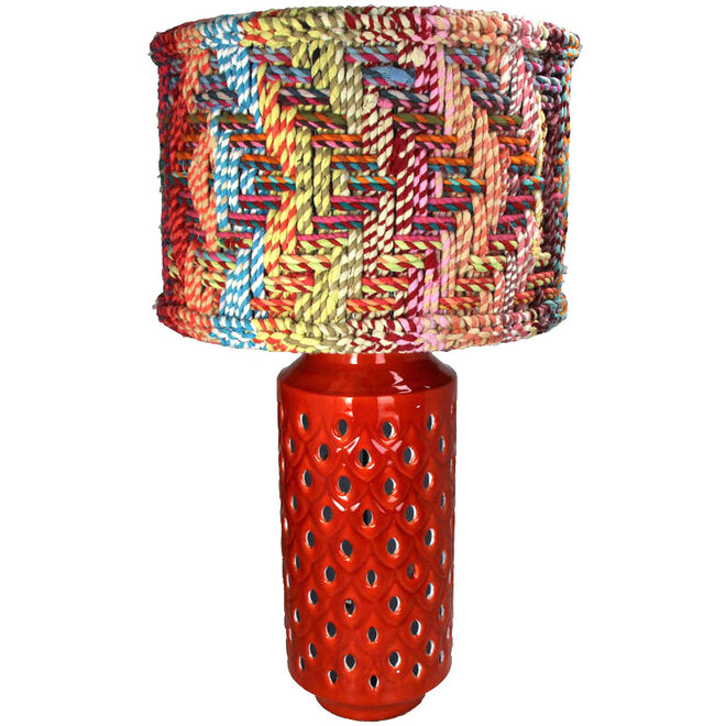 Tafellamp Veterkap Gekleurd H67cm