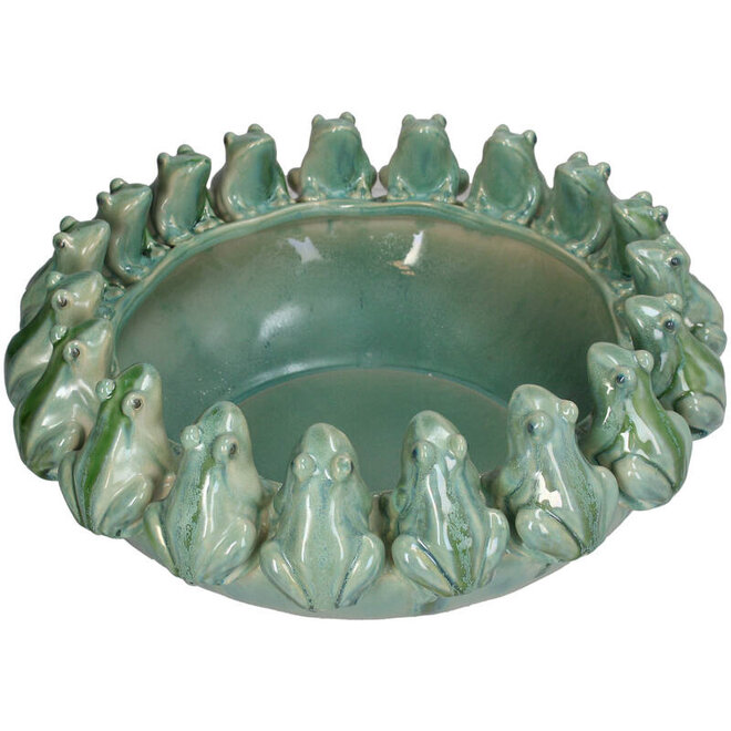 Deco Schaal Kikkers, groen Ø37cm