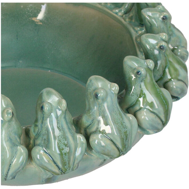 Deco Schaal Kikkers, groen Ø37cm