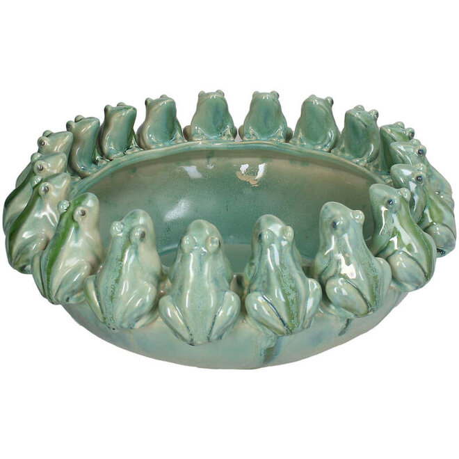 Deco Schaal Kikkers, groen Ø37cm