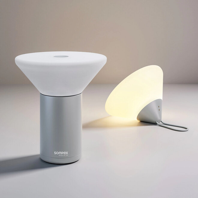 Sompex Oplaadbare Tafel/hanglamp Mikono | in- & outdoor | zilver