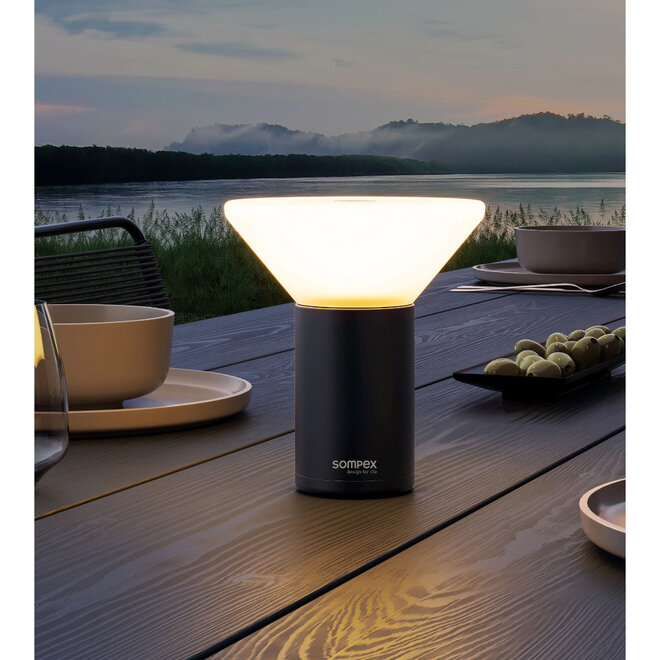 Sompex Oplaadbare Tafel/hanglamp Mikono | in- & outdoor | zilver