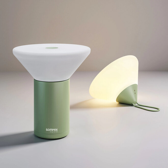 Sompex Oplaadbare Tafel/hanglamp Mikono | in- & outdoor | olijf groen