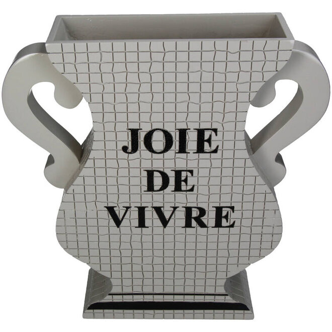 Vaas Joie de Vivre, beige, zwart  H29cm