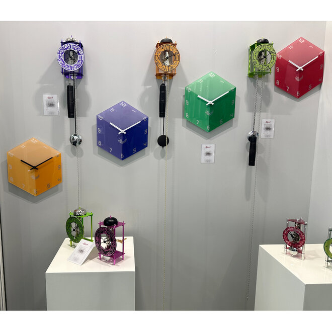 Zeshoekige Wandklok Blauw 3D Effect