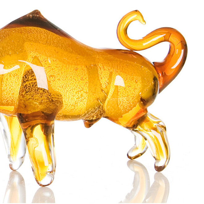 Glassculptuur 'Stier'