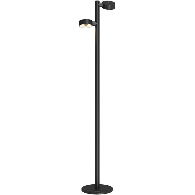 Sompex Oplaadbare Vloer/Leeslamp Ronda, 2-lichts Zwart H120cm