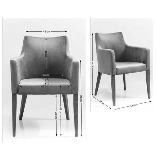 Eetkamerstoel Fauteuil Black Mode Sublime