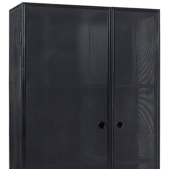 Metalen draaideurkast Mesh zwart H150cm
