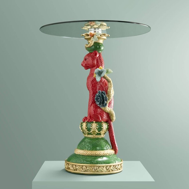 Side Table Leopard, multicolor H51 cm