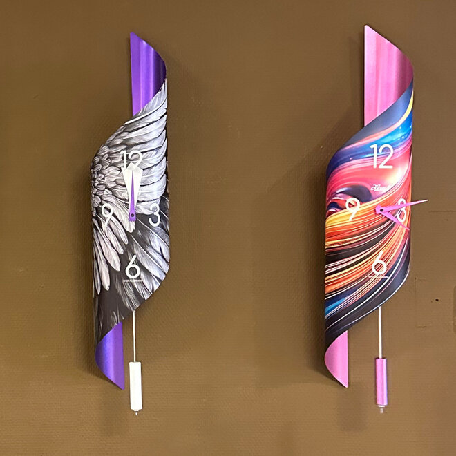 Wandklok Gedraaid Zwart 67cm