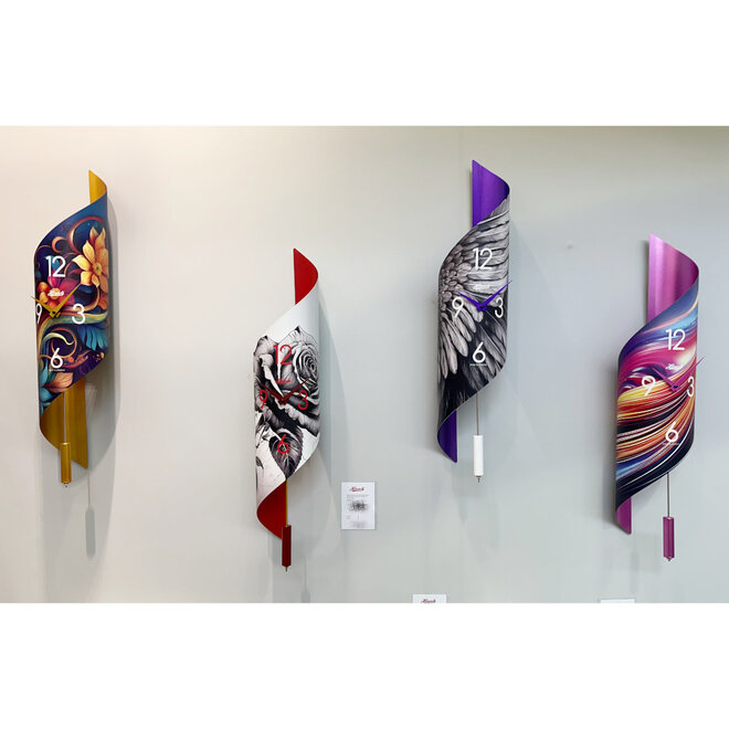 Wandklok Gedraaid Goud 67cm