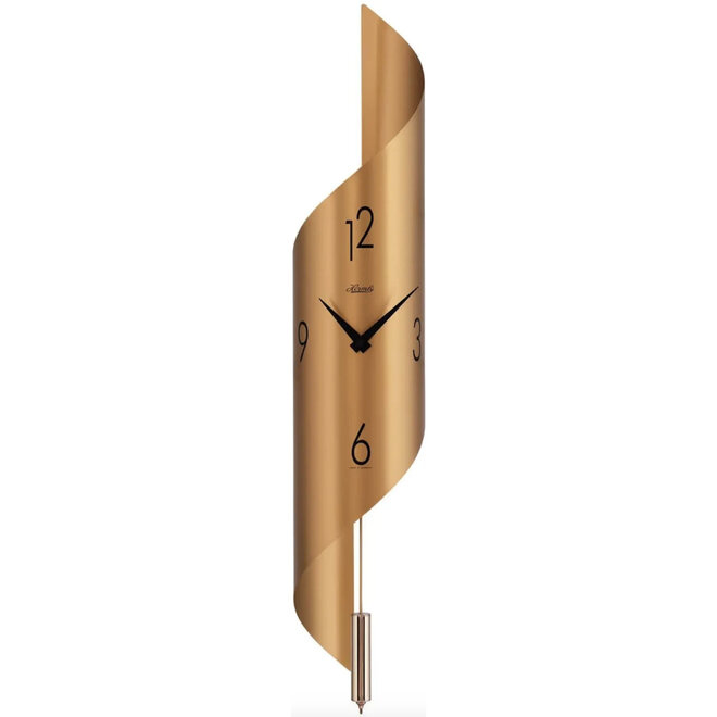 Wandklok Gedraaid Goud 67cm