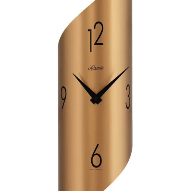 Wandklok Gedraaid Goud 67cm