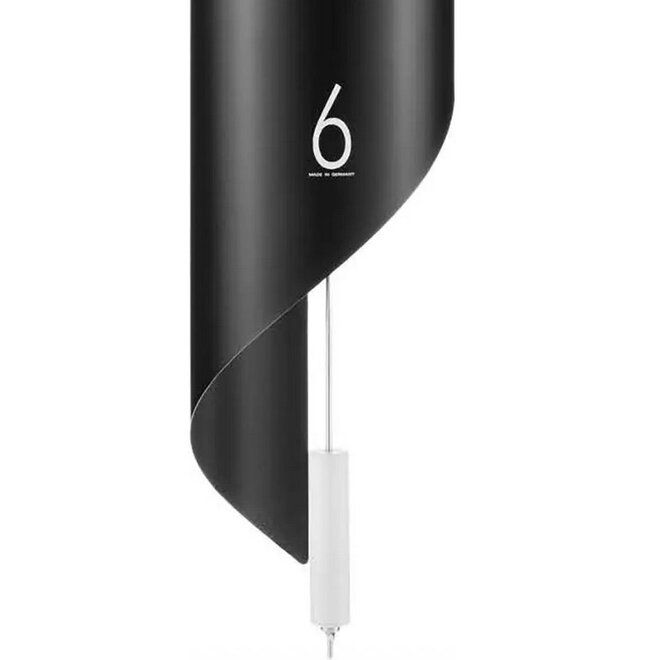 Wandklok Gedraaid Zwart 67cm