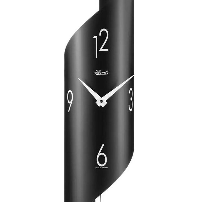 Wandklok Gedraaid Zwart 67cm