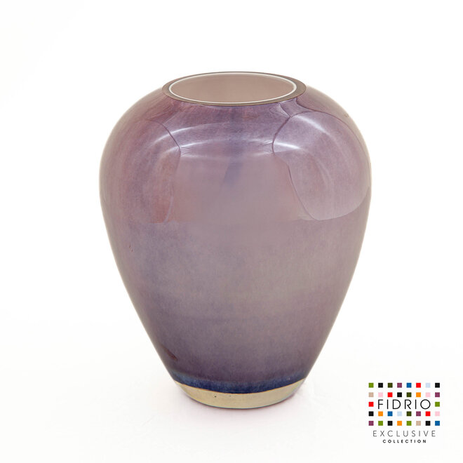 Glass Art Vaas Alore Lila Luster H22cm