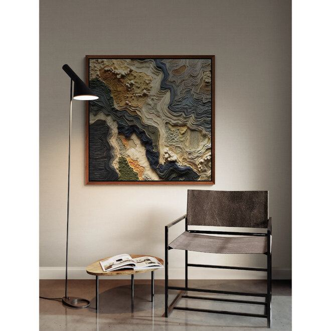 Velvet schilderij Knitted Chaos 120x120