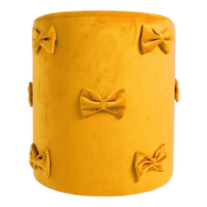 Decoratieve Gele Strikjes Poef 45cm