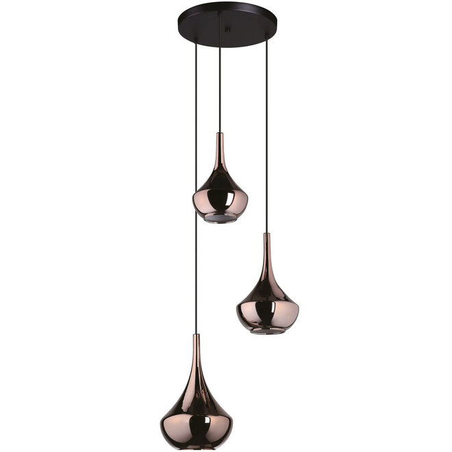 Hanglamp Almoster, 3 lichts, hoogte instelbaar
