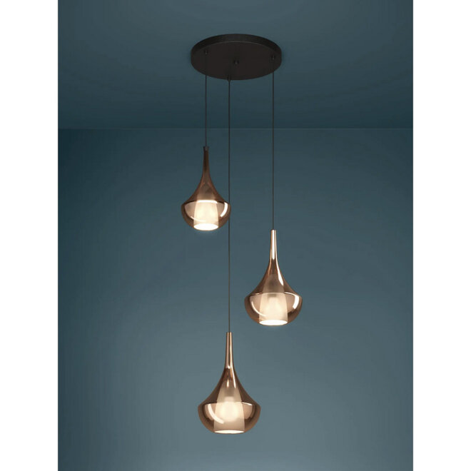 Hanglamp Almoster, 3 lichts, hoogte instelbaar