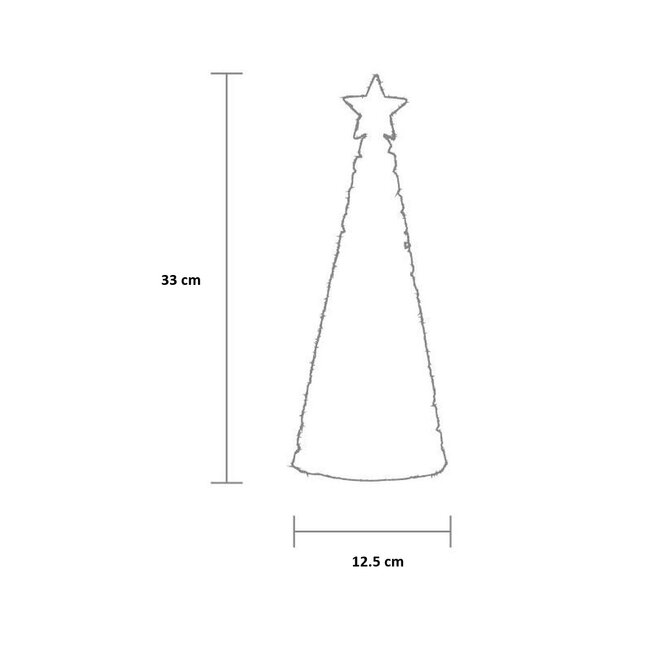 Sompex kerstboom glitter Groen lamp H33 cm