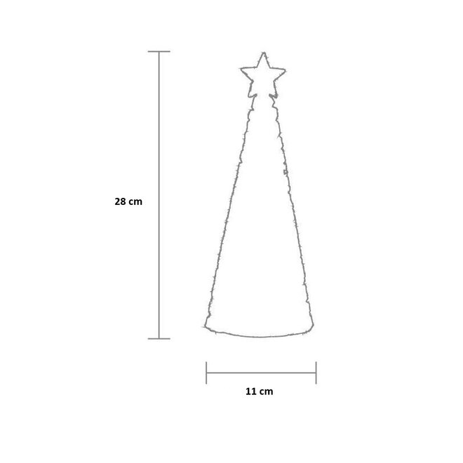 Sompex kerstboom glitter Groen lamp H28 cm