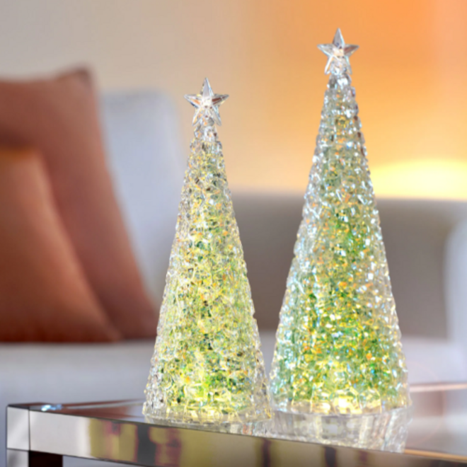 Sompex kerstboom glitter Groen lamp H28 cm