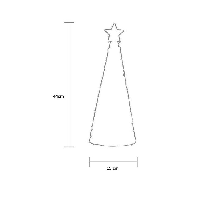 Sompex kerstboom glitter Groen lamp H44cm