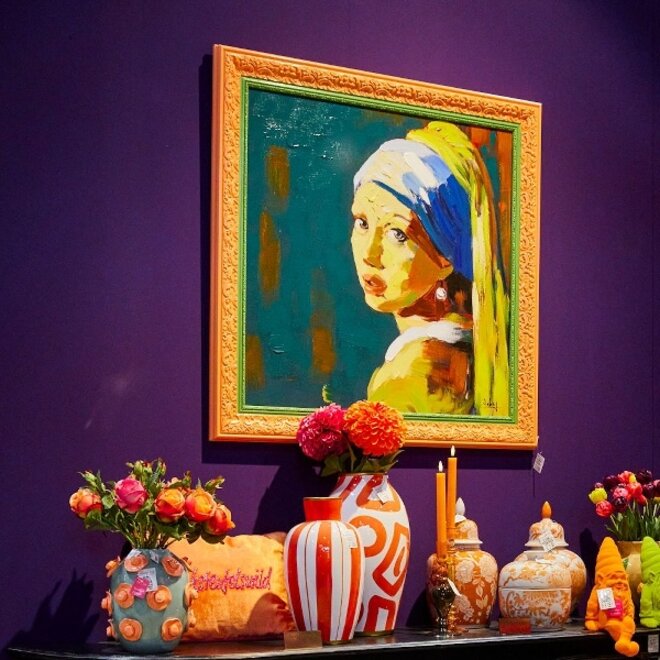 Schilderij Girl with a Pearl Earring 95x95