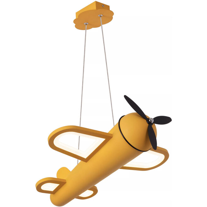 Hanglamp Vliegtuig Fokker geel 44cm