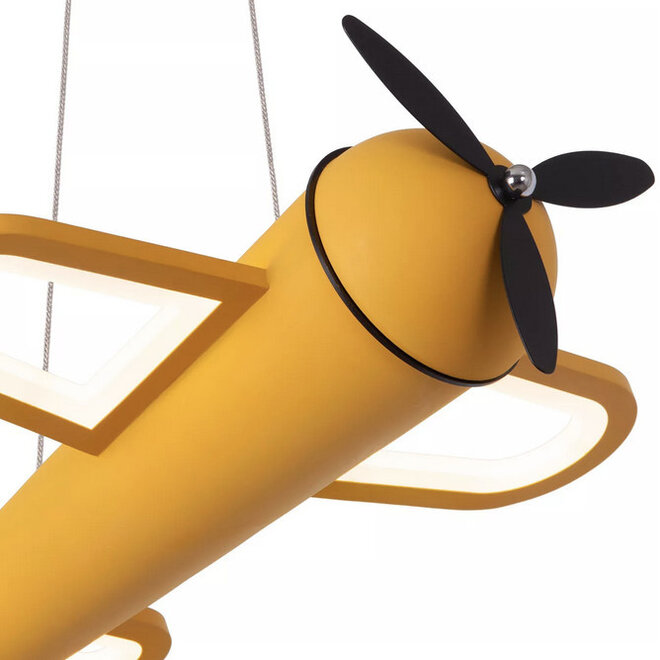 Hanglamp Vliegtuig Fokker geel 44cm