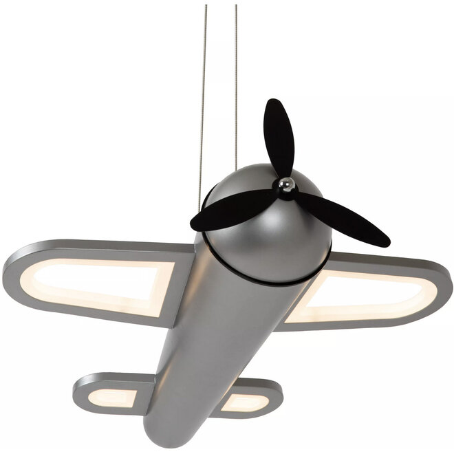 Hanglamp Vliegtuig Fokker grijs 44cm