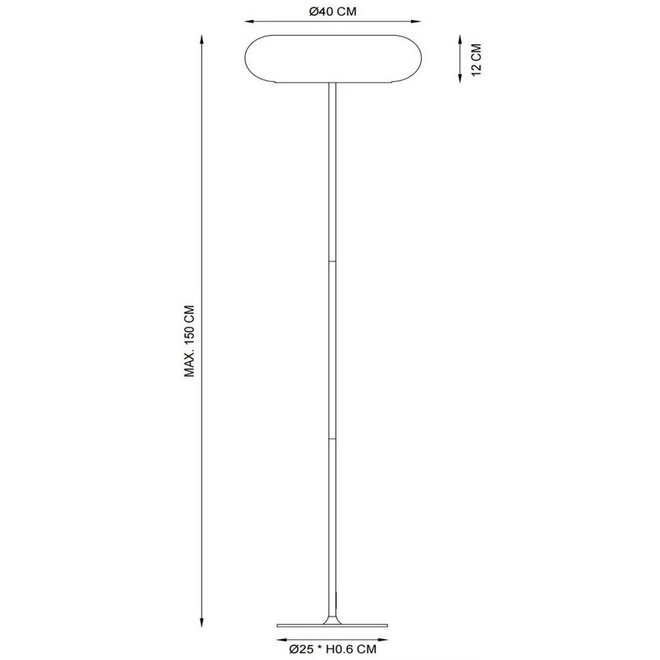 Vloerlamp Sentino Taupe H150cm