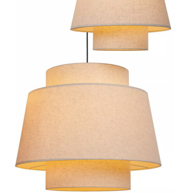 Hanglamp Tribute, 3 lichts, beige 76cm