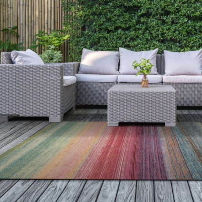 Binnen- en buitenvloerkleed Rainbow 120x170
